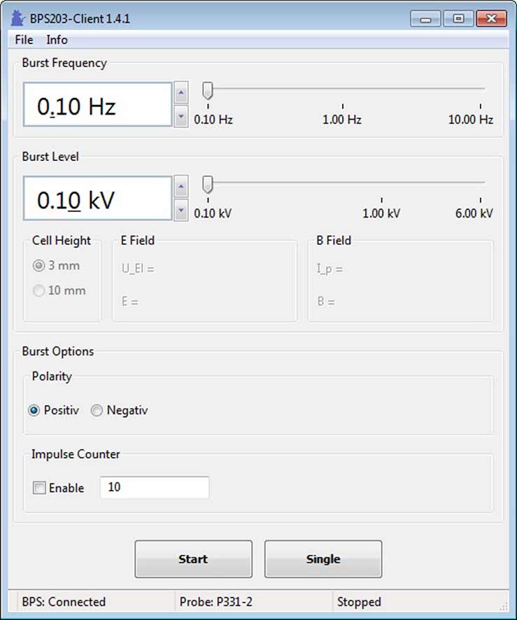 BPS 203-Client, 控制软件